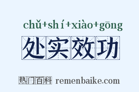 处实效功是什么意思的图片